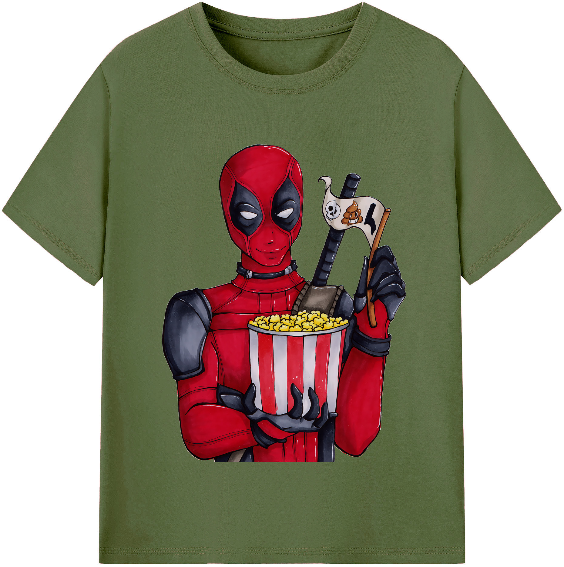 （画像用） Deadpool デッドプール 綿100％半袖Tシャツ（フロントプリント）